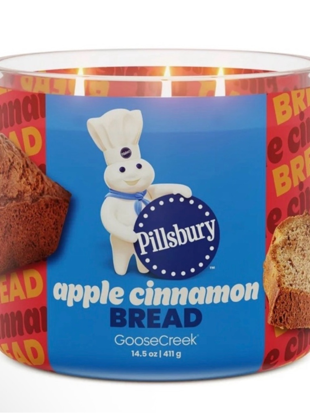 Pillsbury Apple Cinnamon Bread Scented Candle - Blue